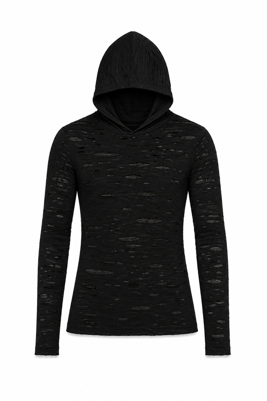 AOYOS HYBRID MESH HOODED TOP