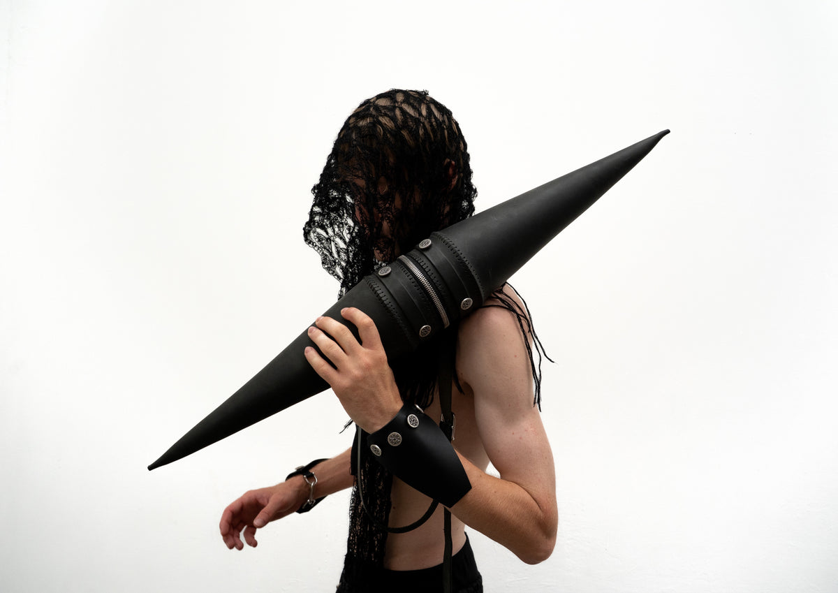 AOYOS x SADDERMANDER CONE LEATHER BAG